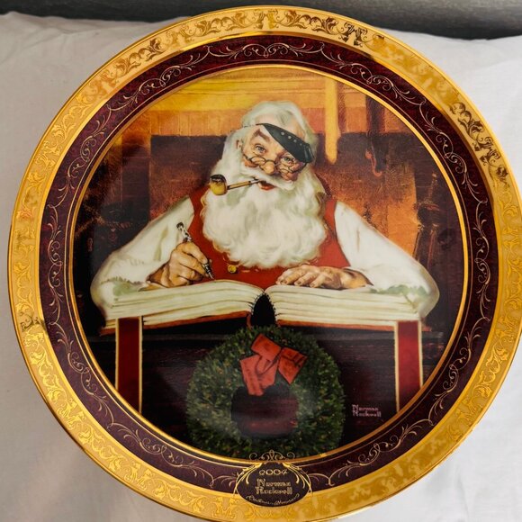 2004 Bradford Exchange Norman Rockwell "Good Boys and Girls" Christmas Plate - Picture 3 of 8